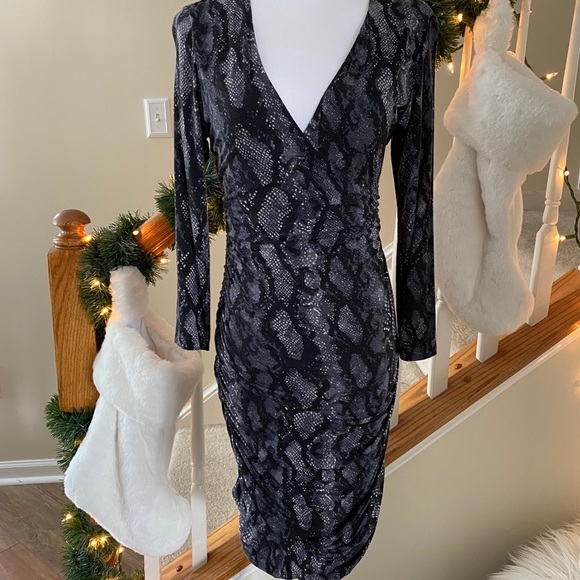 {preloved} H&M Animal Print Body Con Dress